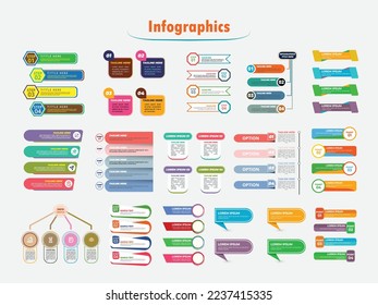 Professional Presentation steps Infographic vector, icon template