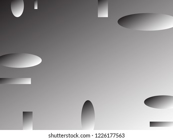 professional presentation template with different sized metallic oval shapes with gradient style and for wallpaper and banner use