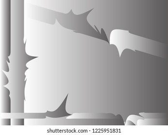 professional presentation template with metallic different sized stripes with twirl effect with gradient style and for wallpaper and banner use