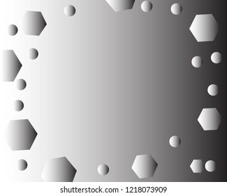 professional presentation template with metallic polygon and tiny circle shapes with gradient style and for wallpaper use
