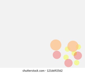 professional presentation,slide template with light grey background with different sizes of colorful circles in yellow, red 5112