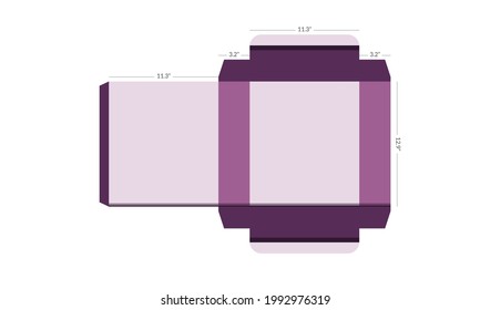 Professional Product Packaging Layout Purple Monochromatic Color - 2D stock illustration