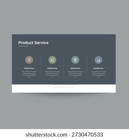 Profesional Producto Plantilla de diapositivas de presentación de servicio diseñada para presentar productos y servicios comerciales de manera clara y efectiva. Ideal para presentaciones corporativas, presentaciones de lanzamiento, presentaciones de productos y diapositivas de introducción de servicios. Diseño moderno y limpio totalmente editable y fácil de personalizar para cualquier uso profesional o empresarial.