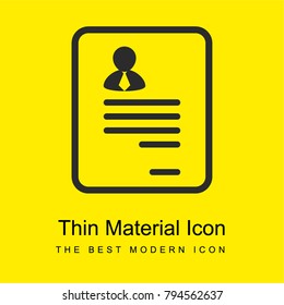 Professional profile with image bright yellow material minimal icon or logo design