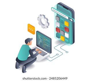 Professional programmers develop smartphone applications
