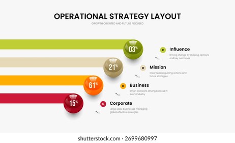 Design de apresentação de slides de gráfico de quatro elementos de proposta profissional. Modelo de Slide Infográfico da Opção 4 da Creative Strategy. Ilustração do vetor de layout da apresentação do desenvolvimento empresarial.