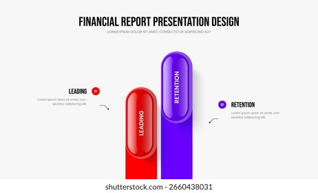 Ilustração profissional do vetor do projeto do quadro da proposta. Modelo de Apresentação Infográfica da Opção 2 do Relatório Empresarial. Consulting Introdução Diagrama de duas etapas Layout da apresentação de slides.