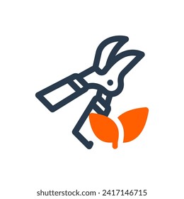 Professional Pruning Shears Vector Icon Illustration