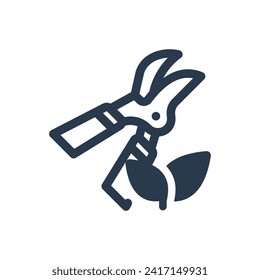 Professional Pruning Shears Vector Icon Illustration