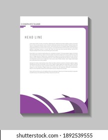 Professional Purple Letterhead Design It Is Vector File