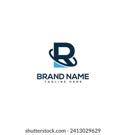 Professional R Letter Technology Logo Design vector Element.