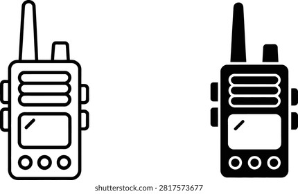Professional radio transceiver vector illustration
