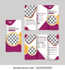 Professional real estate brochure template for property listings, home sales, and open houses. 