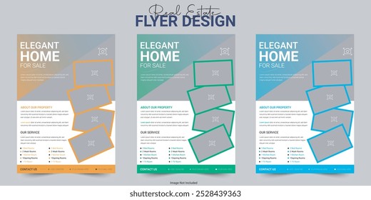 Professional Real Estate Flyer Template for Dream Homes and Luxury Properties | Modern Architecture Design with High-End Interior Showcase | Perfect for Real Estate Marketing, Property Listings