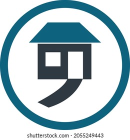 Professional real estate, hut, cottage, building, realtor, home, housing, property, commercial land, house and residence vector illustration logo, symbol or icon design for your business or company.