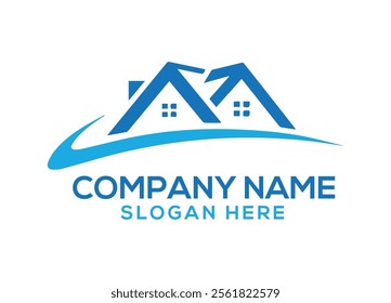 A professional real estate logo featuring a sleek and modern design that symbolizes trust, growth, and stability. The logo may include elements such as a house, building, or a dynamic skyline 