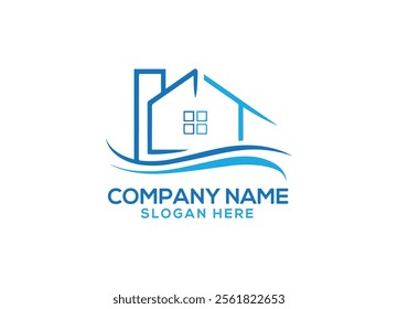 A professional real estate logo featuring a sleek and modern design that symbolizes trust, growth, and stability. The logo may include elements such as a house, building, or a dynamic skyline 