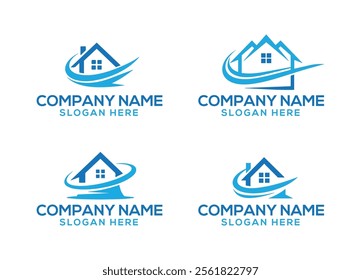 A professional real estate logo featuring a sleek and modern design that symbolizes trust, growth, and stability. The logo may include elements such as a house, building, or a dynamic skyline 