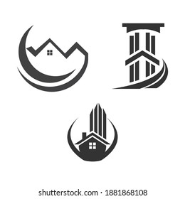 Professional Real Estate Logo Icon Template 3 Style For Business Or Company