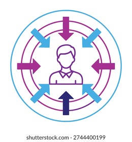 Professional receives multidirectional support and guidance in workplace