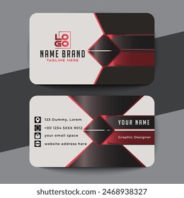 Professional red and black business card design
