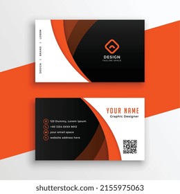 professional red business card for office