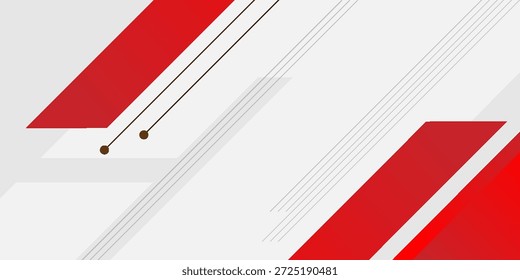 Professional red and white geometric background design, simple design suitable for business card use, and suitable for any use. vector ilustration.