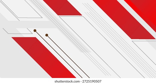 Professional red and white geometric background design, simple design suitable for business card use, and suitable for any use. vector ilustration eps10.