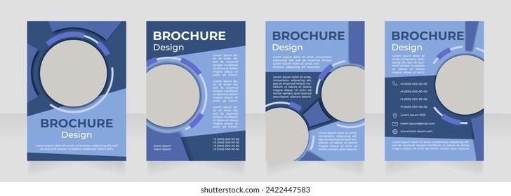 Professional remodeling service blank brochure design. Template set with copy space for text. Premade corporate reports collection. Editable 4 paper pages. Montserrat Bold, Medium, Regular fonts used