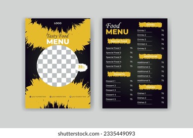 Professional Restaurant menu design, Food and drinks symbol design. food menu template.