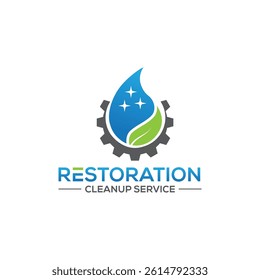 Professional Restoration Clean Service Logo representing cleanliness, renewal, and trust—ideal for cleaning companies, disaster recovery, or property restoration services.