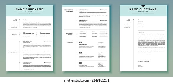 Professional Resume or CV and Cover Letter Template