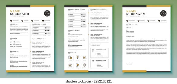 Professional Resume or CV and Cover Letter Template