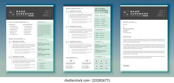 Professional Resume, CV, and Cover Letter Template Design