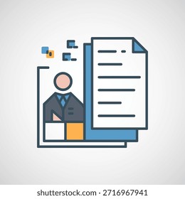 Currículo Profissional ou Ilustração de Documento CV