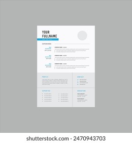 Professional Resume CV Template Clean and Fresh 