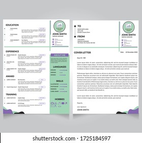 Diseño de currículum profesional y plantilla de CV