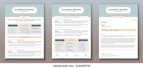 Professional Resume Cv Template Design 