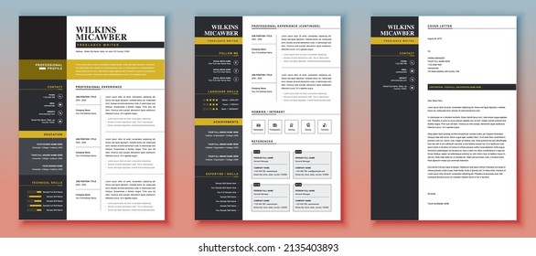 Professional Resume Cv Template Design 