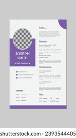 Diseño de plantilla cv de reanudación profesional