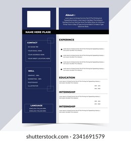 Professional Resume CV Template Layout