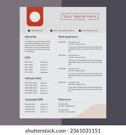 Diseño de plantilla CV de reanudación profesional, plantilla CV corporativa
