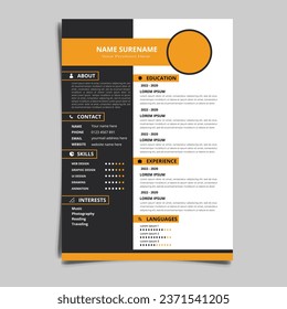 Plantillas gráficas de vector CV de reanudación profesional