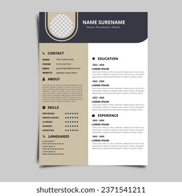 Professional Resume CV vector Graphic Templates