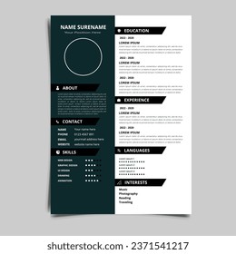 Professional Resume CV vector Graphic Templates