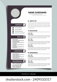 Professional Resume CV vector Graphic Templates