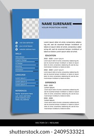 Professional Resume CV vector Graphic Templates