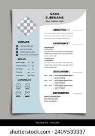 Professional Resume CV vector Graphic Templates
