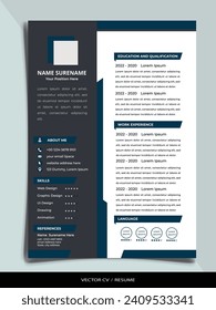 Professional Resume CV vector Graphic Templates