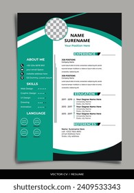 Professional Resume CV vector Graphic Templates